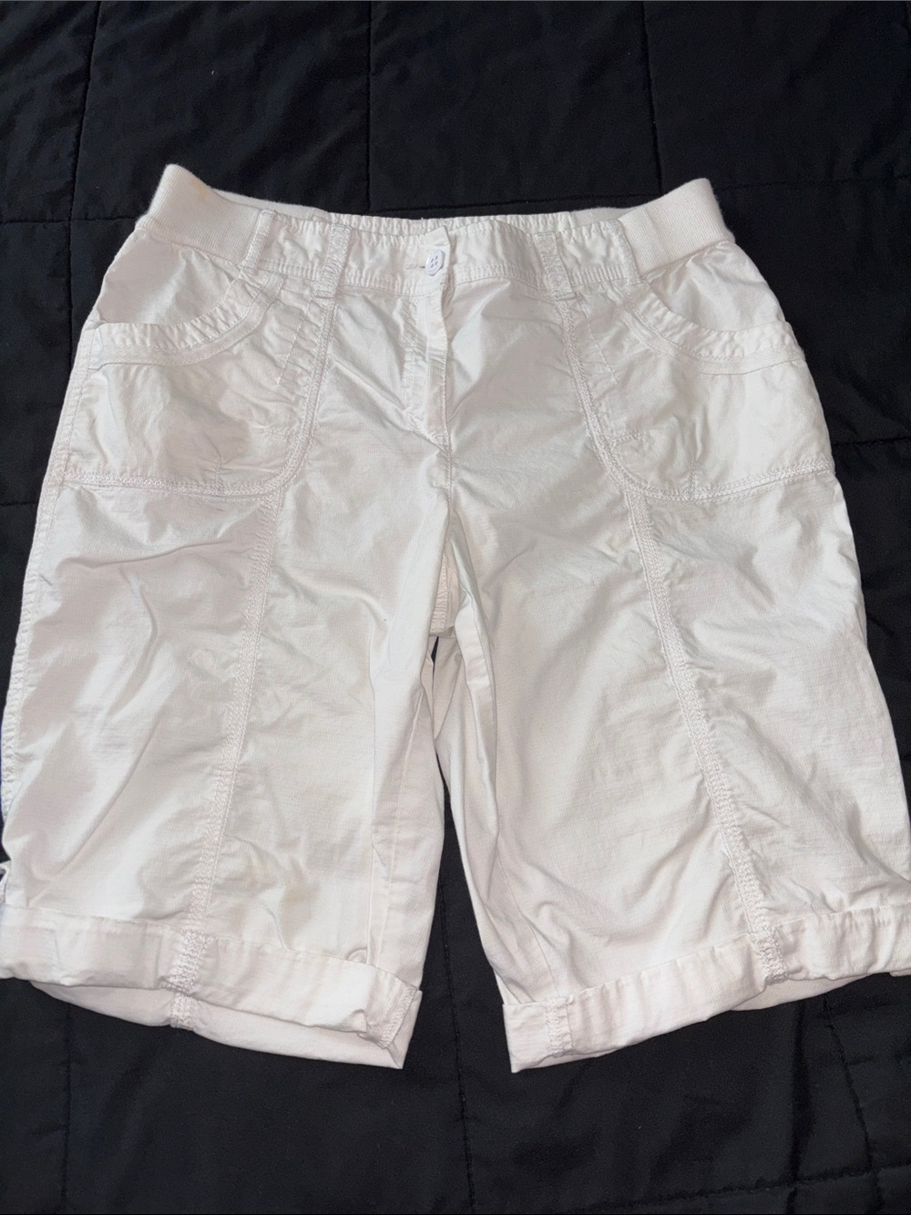 Chico’s 1.5 Women’s White Mid-Length Shorts Cotton blend